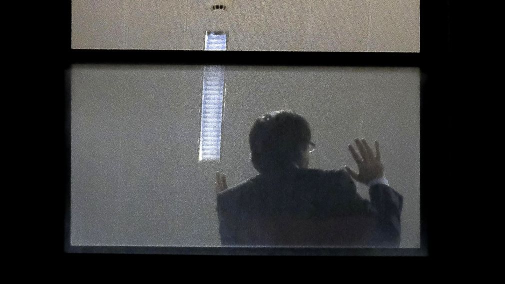 Puigdemont, al declarar ante la Justicia belga (AFP).