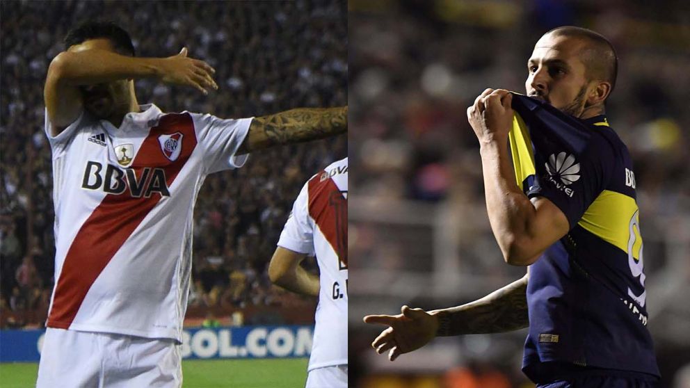 Scocco y Benedetto llegan con un gran presente. (AFP)