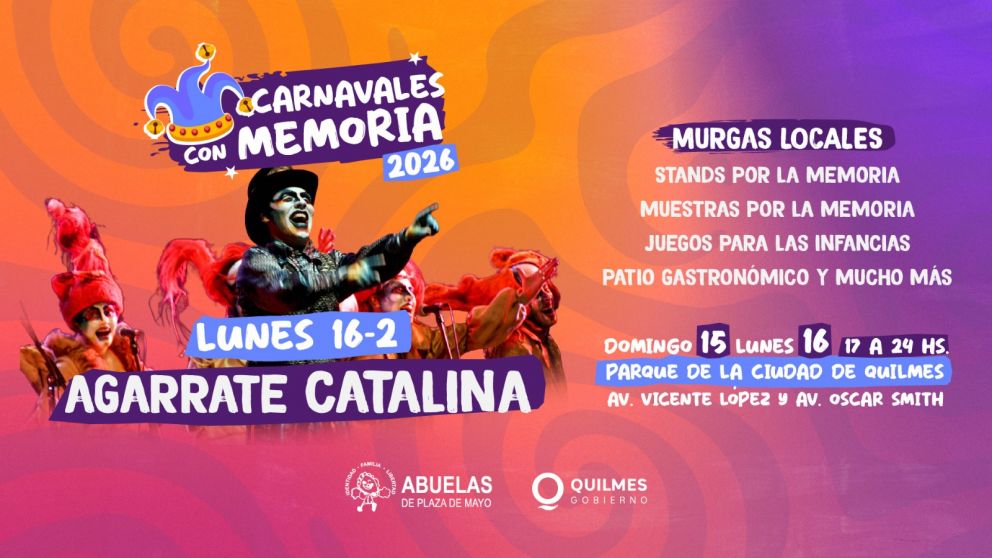 Carnavales 2026 en Quilmes: programación completa y artistas invitados