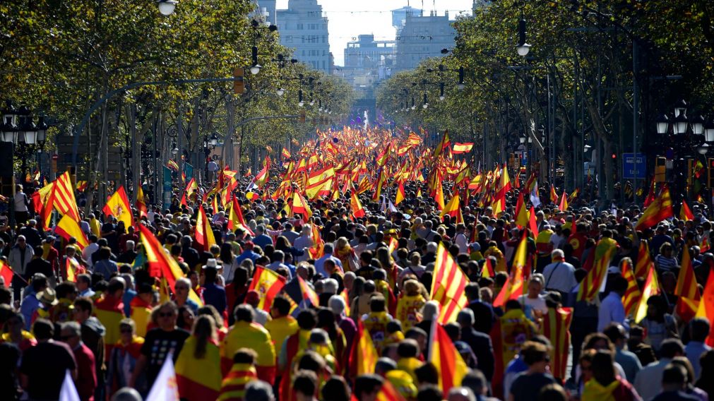 Impresionante vista de la manifestación. Calcularon que se movilizó un millón de personas (AFP).