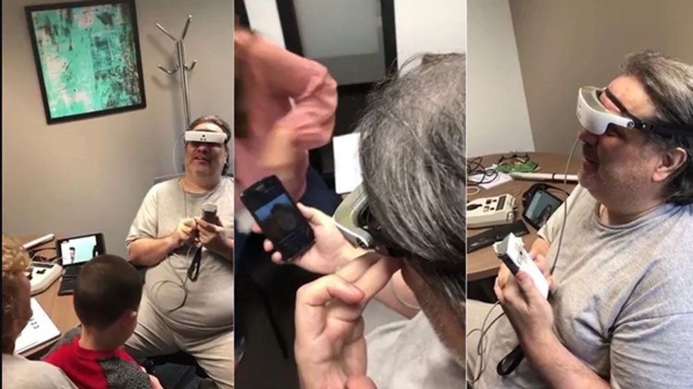 El hombre volvió a ver luego de años de ceguera.
