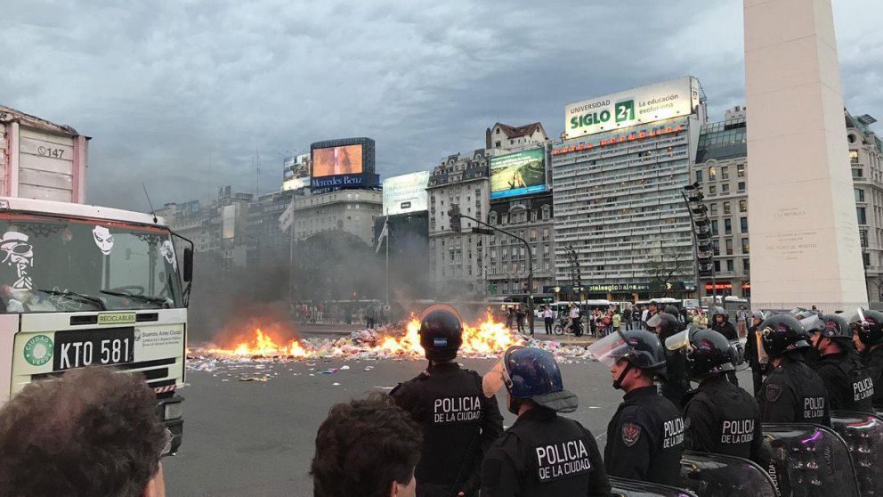 Recicladores en pie de guerra. (DyN)
