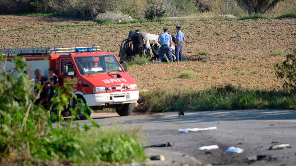Un artefacto explosivo hizo estallar el vehículo de la periodista (AFP).