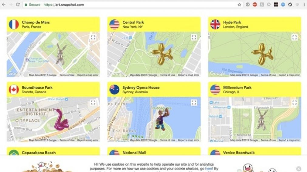 Snapchat estrena plataforma para fotografiar esculturas