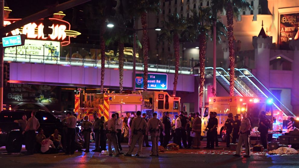 Una postal del horror desatado en la ciudad del pecado (AFP).