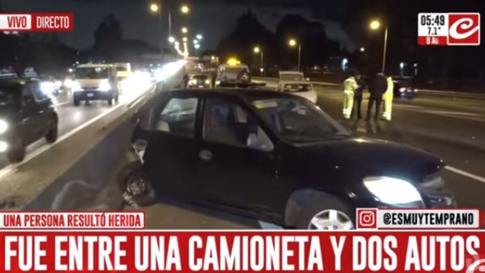 Se investigan las causas del choque múltiple (Captura de TV).