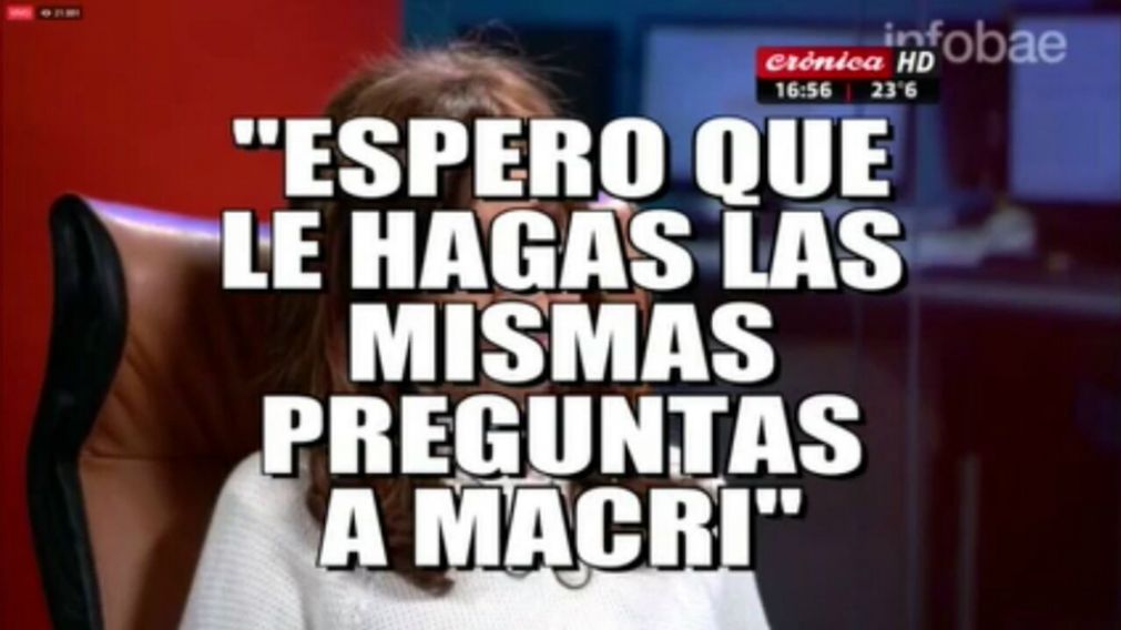 El show de placas de Crónica en la entrevista a Cristina
