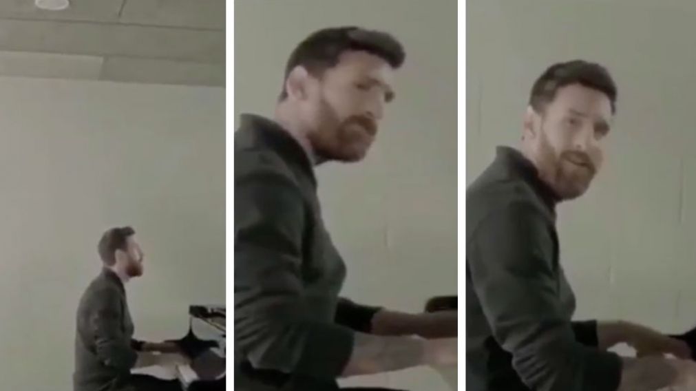 Messi "gastó" a River tocando "decime que se siente" en piano