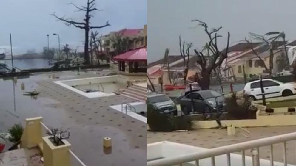 Argentino varado en St. Martin mostró los destrozos que dejó "Irma"