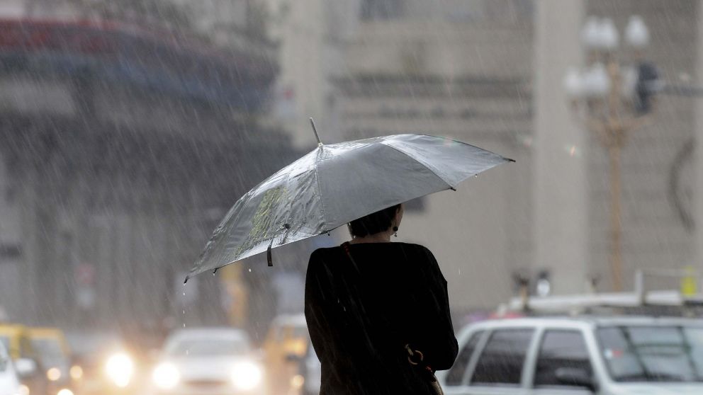 Lunes lluvioso en Buenos Aires