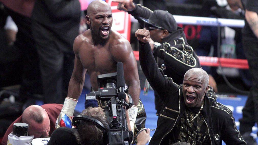 "Money" se retir� con un r�cord tremendo: 50 peleas ganadas, ninguna perdida (AFP).