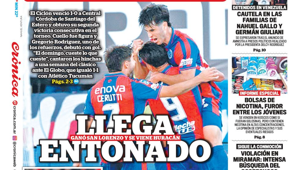 Tapas del domingo 1 de febrero de 2026