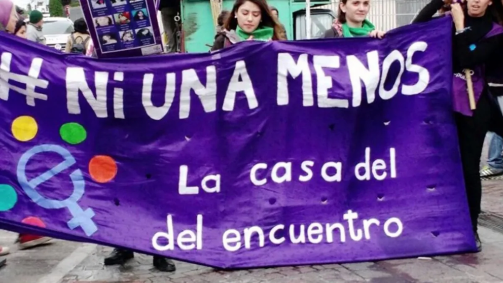 Una de las tantas manifestaciones en las que participó La Casa del Encuentro.
