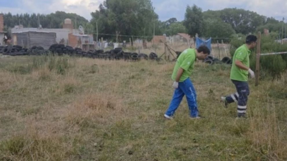 Acá, en este terreno, se produjo el asesinato de Walter Alberto Tieso. Crédito: 0223.
