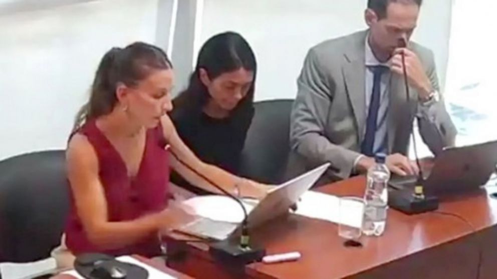 La acusada durante la audiencia (Gentileza Contexto Tucumán).