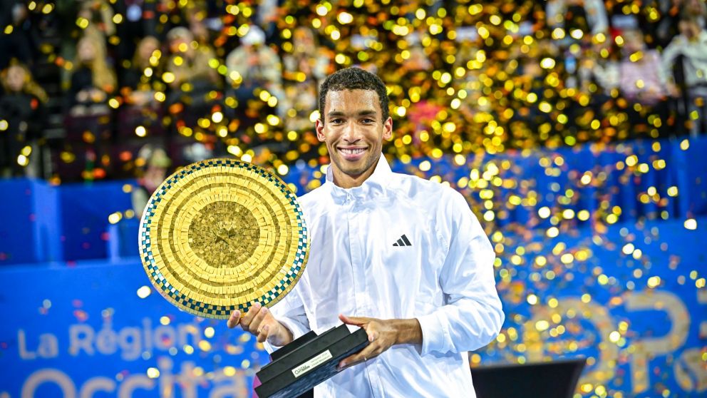 Félix Auger-Aliassime festejó nuevamente en el ATP 250 de Montpellier.