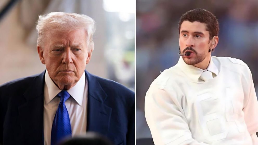 Donald Trump criticó el show de medio tiempo de Bad Bunny en el Super Bowl (Getty Images).