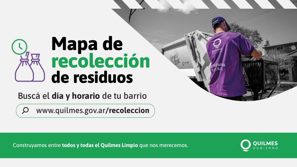 ¿Cuándo pasa el camión? Mirá el mapa de Quilmes para consultar la recolección en tu barrio