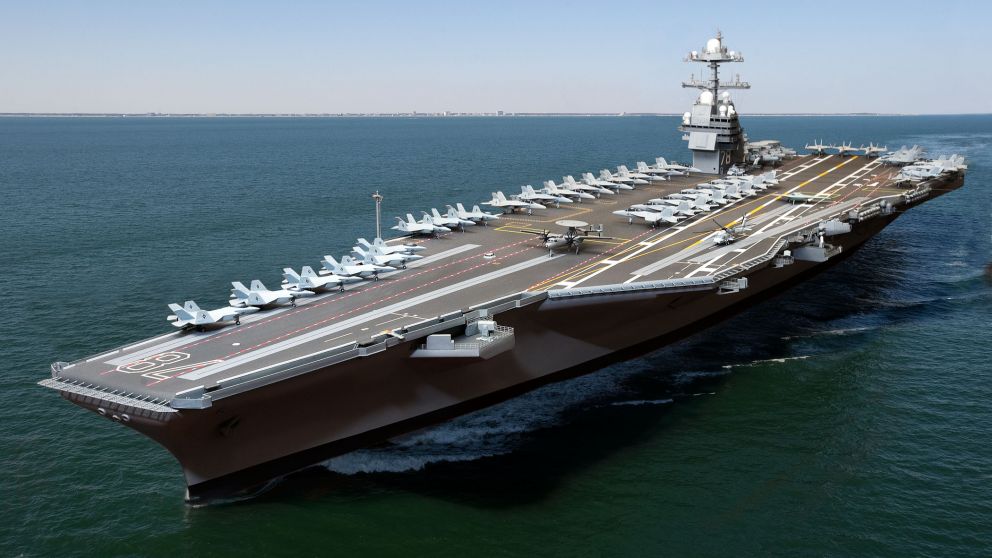 El Portaviones USS Gerald Ford va camino hacia Medio Oriente (Foto archivo).