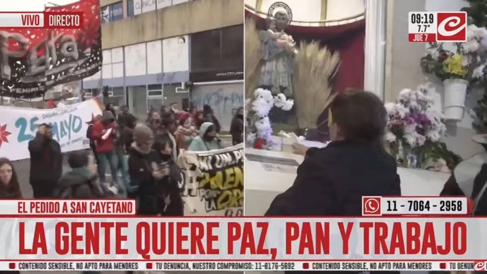 Sindicatos y organizaciones sociales marchan a Plaza de Mayo.