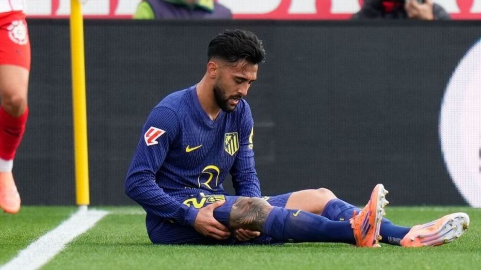 Nicolás González sufrió un problema muscular con el Atlético de Madrid.