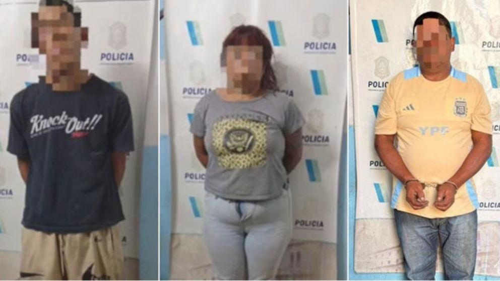 Los tres detenidos por el crimen de Braian Cabrera. La mujer confesó haber sido quien disparó.