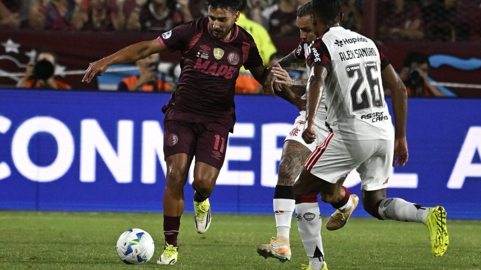 Lanús le ganó a Flamengo de local en el partido de ida de la Recopa Sudamericana.