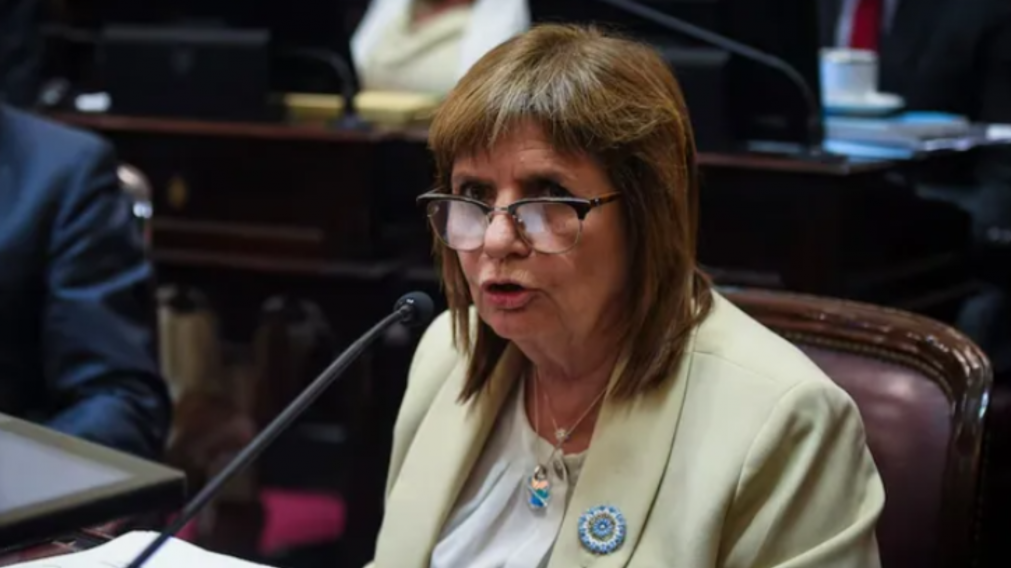 La presidenta del bloque de La Libertad Avanza en el Senado, Patricia Bullrich.