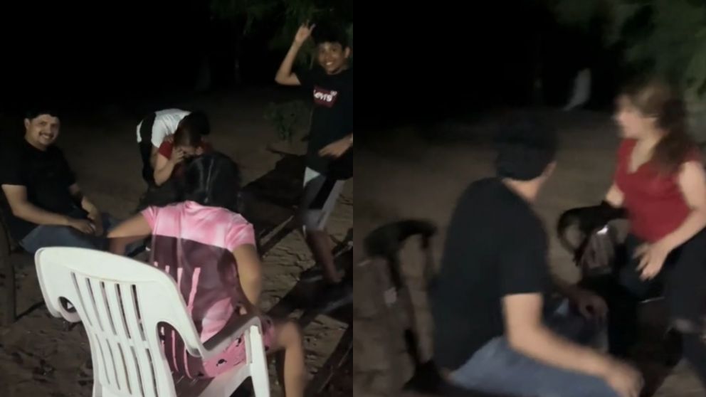 La escena paranormal fue grabada por un familiar y generó cientos de escalofríos (Captura video).