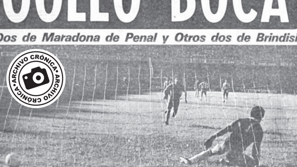 La tapa de la sexta de Crónica de esa noche, con su primer penal.