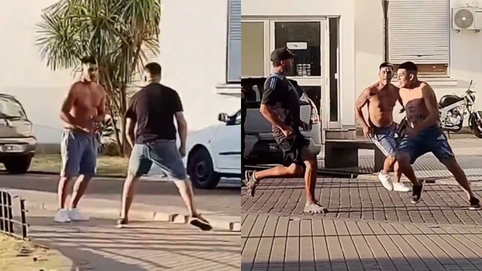 El joven boxeador "se le plant�" a tres vendedores ambulantes. 