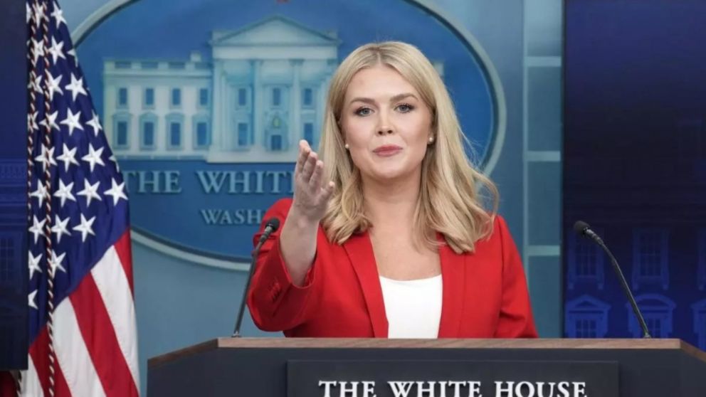 La secretaria de Prensa de la Casa Blanca, Karoline Leavitt.