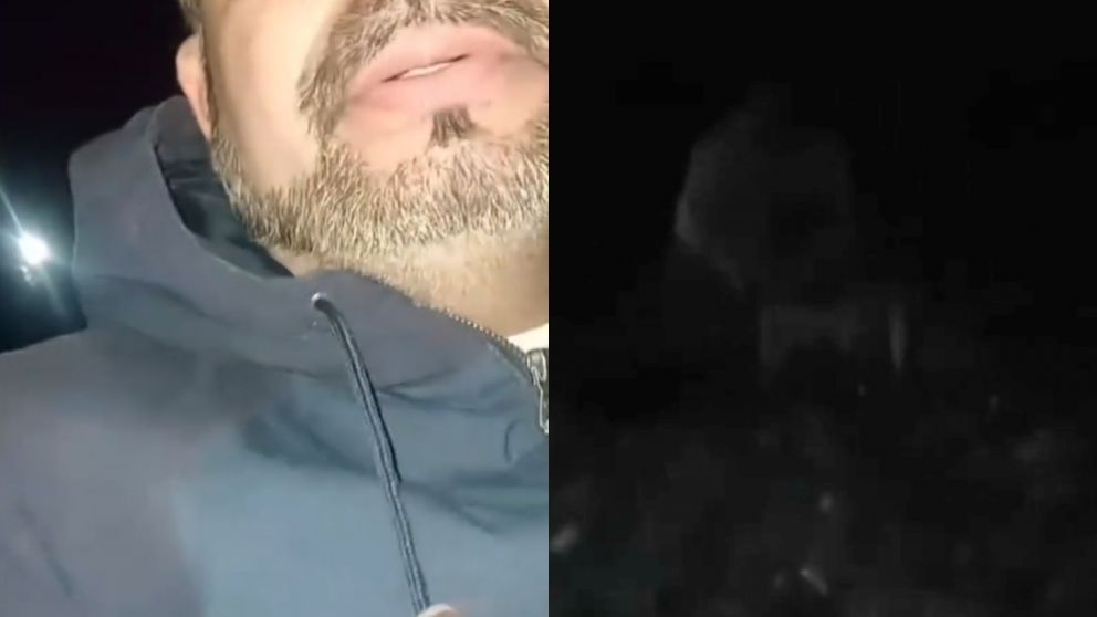 El hombre decidió grabar el momento para mostrar que una supuesta presencia paranormal lo acompañaba durante la noche de pesca (Captura video).
