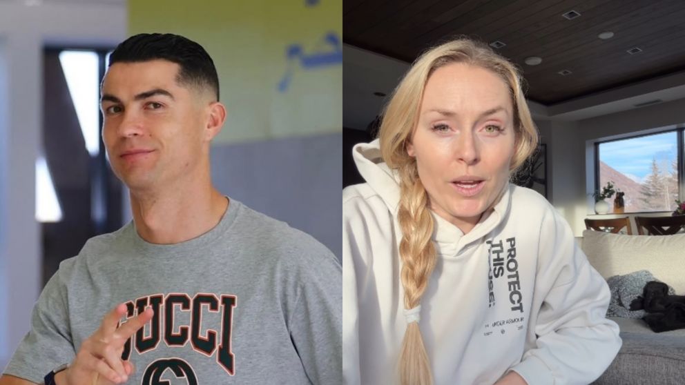 Cristiano Ronaldo le envió un mensaje a Lindsey Vonn.