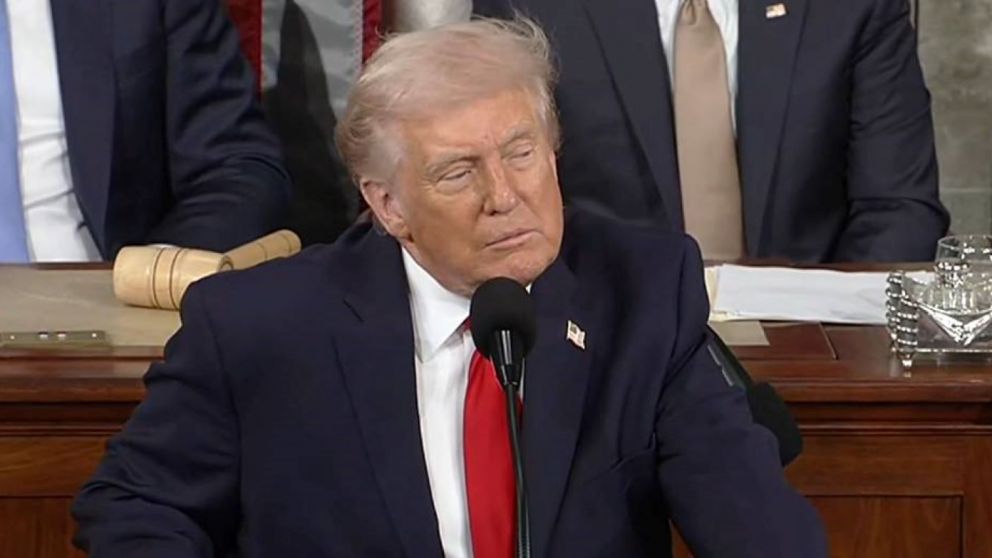 Donald Trump brindó un extenso discurso ante el Capitolio.