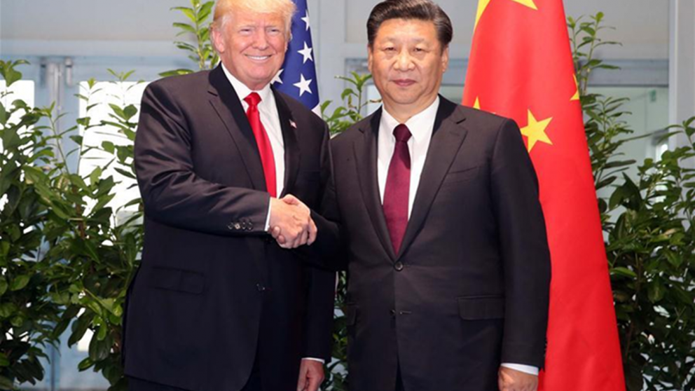El presidente de Estados Unidos, Donald Trump, junto a su par de China, Xi Jinping.