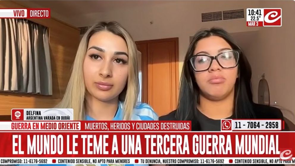 Dos de las argentinas varadas por el conflicto en Medio Oriente dialogaron con Crónica TV.