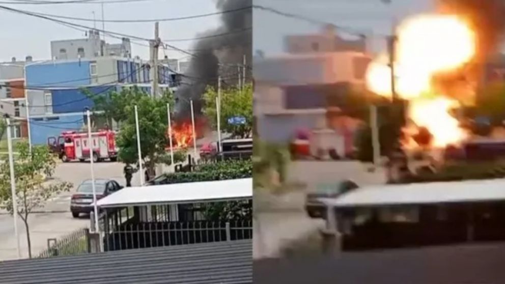 El video de la explosión, que fue grabado por un vecino, se viralizó por las redes sociales.
