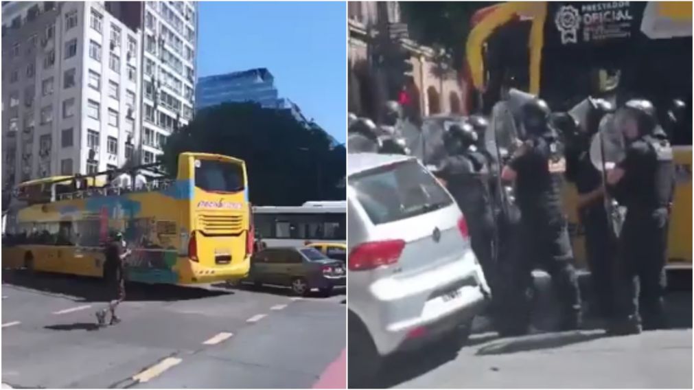 Se vivieron momentos de suma tensión durante la protesta.