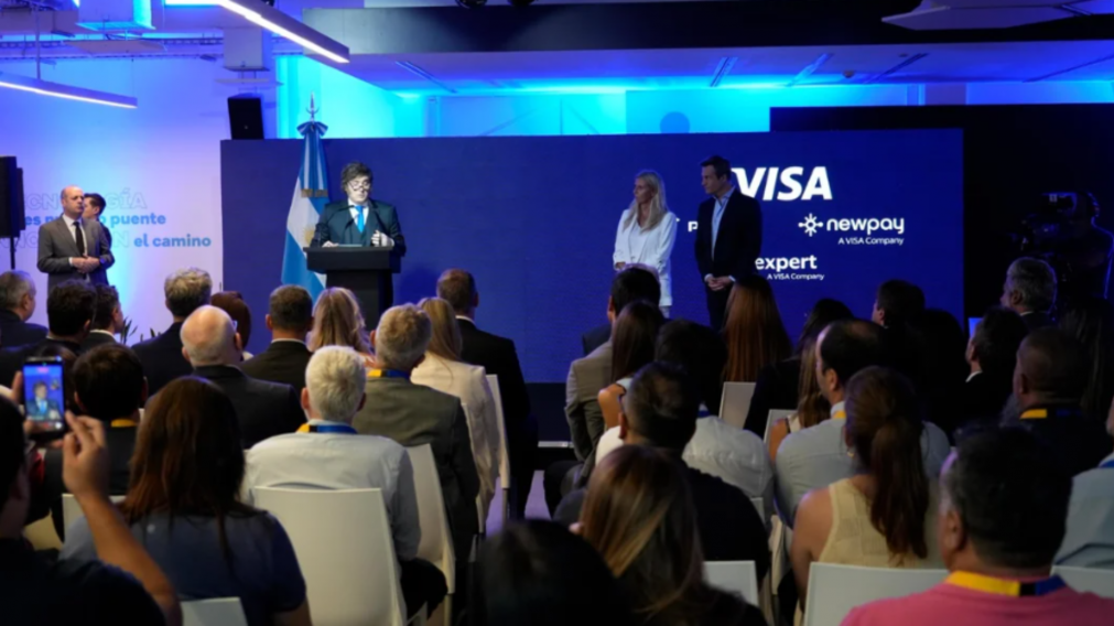 Javier Milei en un acto con empresarios defendi� la reducci�n de impuestos como una "devoluci�n de la propiedad privada"