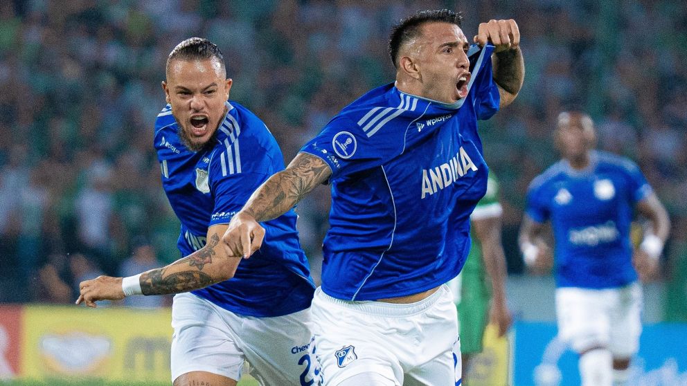 Otro argentino pide Puskas: así fue el golazo de 60 metros que Rodrigo Contreras hizo para Millonarios en la Copa Sudamericana