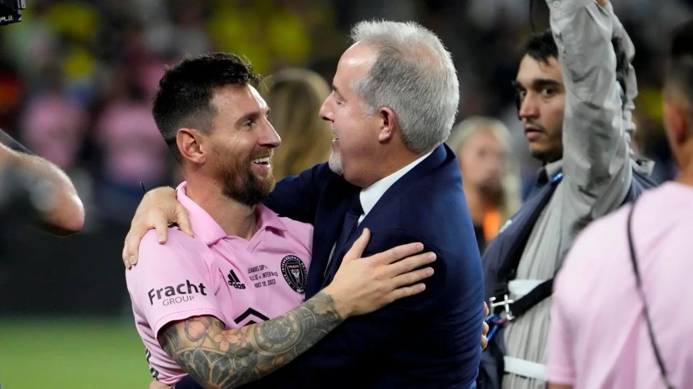 Jorge Mas junto a Lionel Messi, figura del Inter Miami.