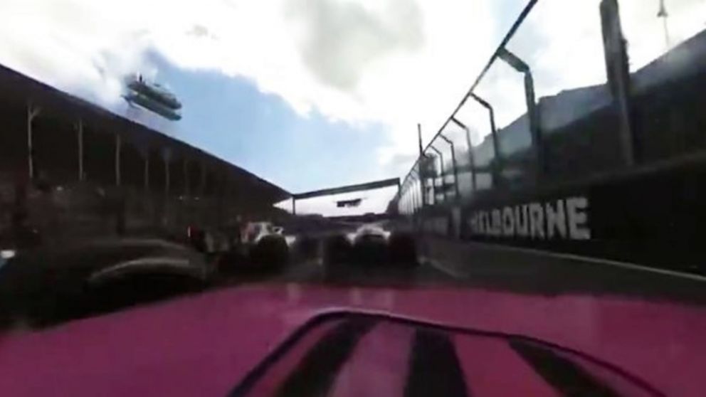 Así fue la maniobra de Franco Colapinto en el inicio del GP de Australia de F1. (Captura video)