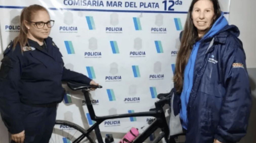 La víctima logró recuperar su bicicleta.