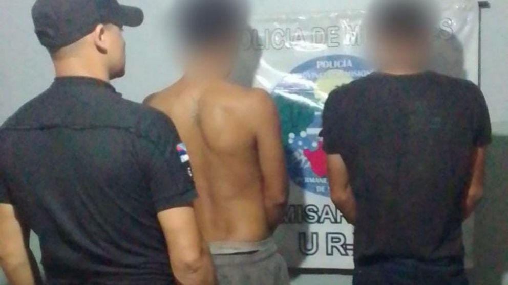 Los detenidos por el aberrante hecho ocurrido en Posadas (Gentileza Misiones OnLine).