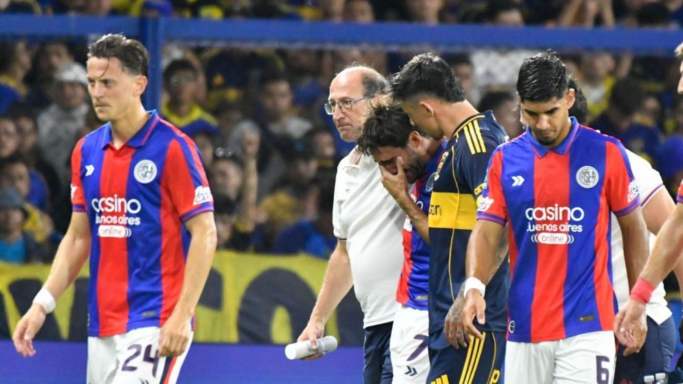 Alerta en San Lorenzo: Ezequiel Cerutti se lesionó frente a Boca y salió llorando