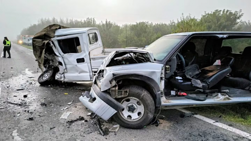 Así quedaron los autos tras el accidente.