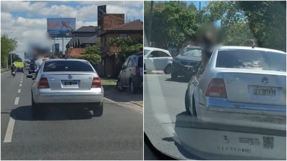 Las im�genes fueron captadas por un automovilista.