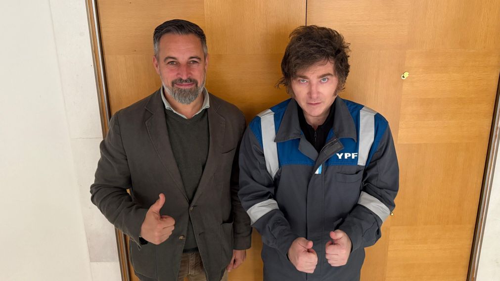 Javier Milei se reunió con el líder de Vox, Santiago Abascal.