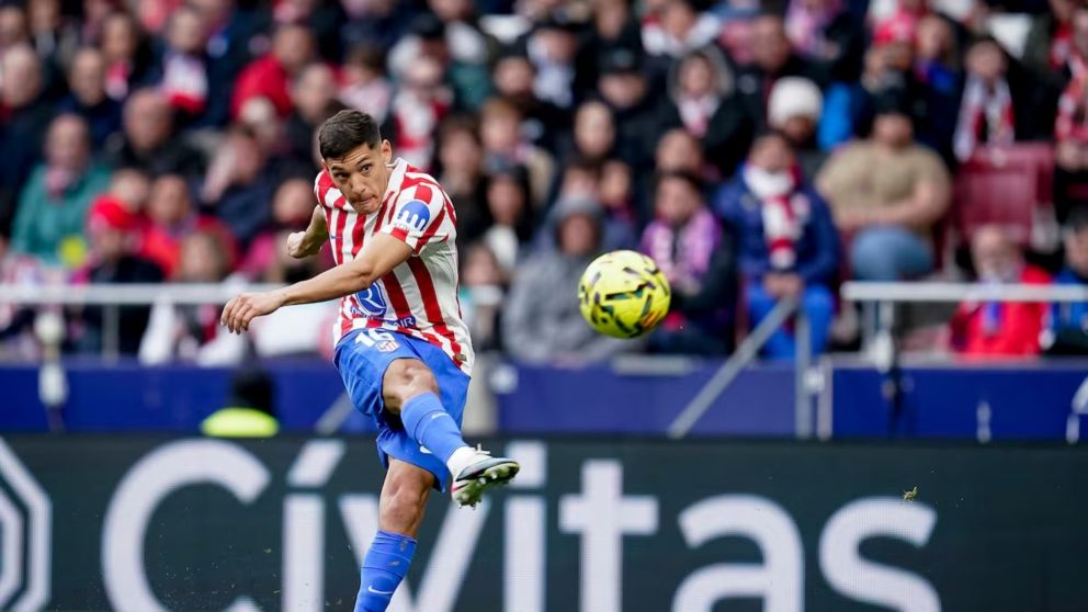 Nahuel Molina anot� �nico tanto del duelo que Atl�tico de Madrid venci� a Getafe.